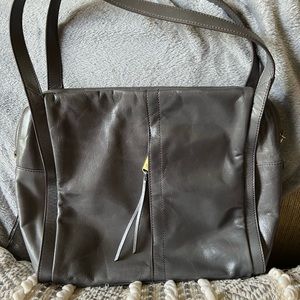 HOBO Grey Leather Bag